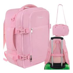 Håndbagasje Kabinkoffert Ryanair & WizzAir - Reisekoffert Ryggsekk - 40x25x20cm - Rosa