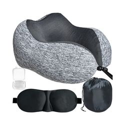Reise-Sett 3-i-1 med Memory foam - Nakkepute & Sovebrille