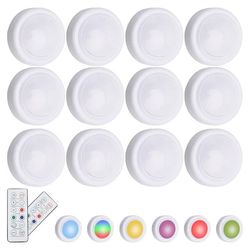 12-Pack - LED-Spotlights med Fjärrkontroller - Trådlös - 12-Pack
