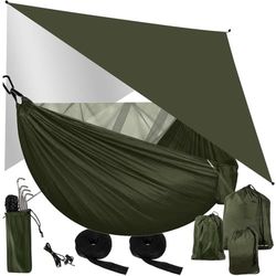 Hengekøye med myggnett og solbeskyttelse – 260 x 140 cm