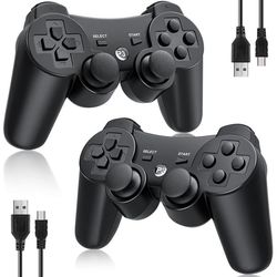 2-Pack - Trådlös Kontroll - Handkontroll för PS3 Kompatibel - 2-Pack