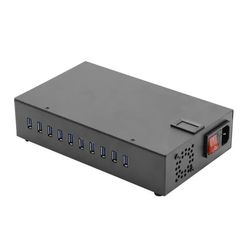 10-Port USB-Lader – Multiport Hub med Beskyttelsessystem