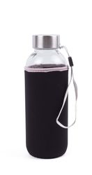 Glassflaske 420 ml med svart hylse