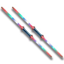 2-Pak - Dobbelt Lyssverd / Sverdf med Laser - 75 cm