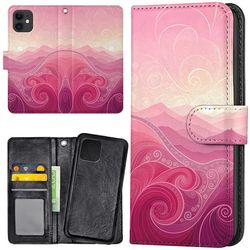iPhone 12/12 Pro - Lommebok Deksel Pink Hills