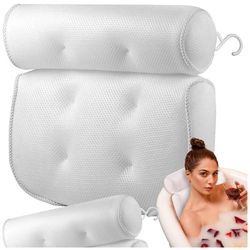 Badkudde med sugkoppar - Mjuk spa-huvudkudde