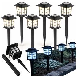 Solcellelamper 6 stk LED med skumringssensor