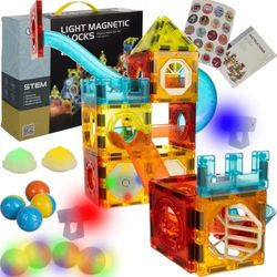 Magnetic Tiles - 75-deler Magnetiske Byggeklosser - Byggmagneter