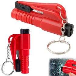 Sikkerhetshammer med Nøkkelring - Beltekutter & vindusknuser - 2-Pack