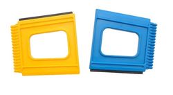2-Pack - Isskrapa med Gummilist - Plast - 10 x 10 cm - Skrapa