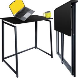 Sammenklappeligt Skrivebord / Laptopbord - 80x74x40 cm - Sort