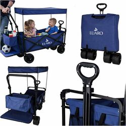 Sammenleggbar transportvogn 120 L - Trillebår maks 120 kg