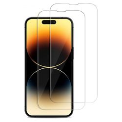 2 stk iPhone 15 Pro - Skjermbeskytter Herdet Glass