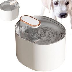 Automatisk kattevannfontene for hunder, filter, vannskål - Hvit