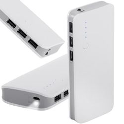 Powerbank 10000 mAh - LED-lommelygte og hurtigopladning