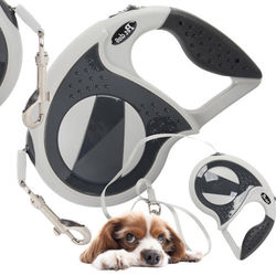 Automatisk kobbel 5m sterkt for hund opp til 20kg med lås sterkt langt - Black