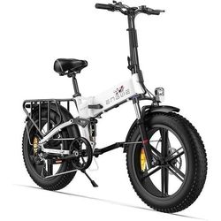 ENGWE ENGINE X - Fällbar elcykel 20 tum - Avtagbart batteri 48 V 13 Ah - Räckvidd 120 kilometer - Vit