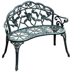 Outsunny havebænk Parkbænk Havemøbel 2 pladser metal 100 x 54 x 78 cm