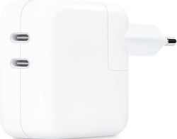 Apple 35W Dual USB-C strömadapter – Vit