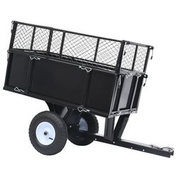 Tippvagn för gräsklippare 150 kg last