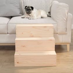 Husdjurstrappa 40x37,5x35 cm massiv furu