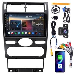 Fortdows Bilstereo Bilradio 9 tum för Ford Mondeo 2004-2006, 4+64 GB, CarPlay Android Auto, WiFi 6, AHD Backkamera