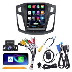 Fortdows Bilstereo Bilradio 9,7 tum för Ford Focus Mk3 2012-2018, 4+64 GB, CarPlay Android Auto, WiFi 6, AHD Backkamera