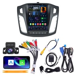 Fortdows Bilstereo Bilradio 9,7 tum för Ford Focus Mk3 2012-2018, 4+64 GB, CarPlay Android Auto, WiFi 6, AHD Backkamera