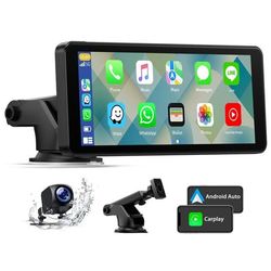 Trådlös Autoradio Carplay 11" Touchskärm Android Auto Mirror Link Röststyrning GPS Bluetooth