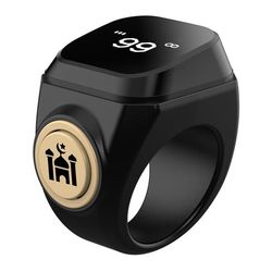Smart Tasbih Zikr Ring Digital teller Bluetooth Azan Alarm Bønnepåminnelse 18mm