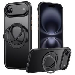 Mobildeksel til iPhone Air kompatibelt med MagSafe med støtte TPU PC bakdeksel - Svart