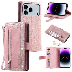 Til iPhone 17 Pro Max Deksel med glidelås og 9 kortspor