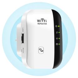 WiFi Range Extender Repeater, 300Mbps trådlös router-signal stöder repeater/AP, 2.4G-nätverk