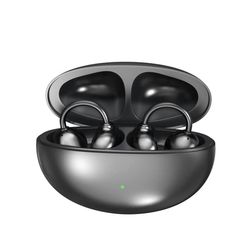 2026 Nye Clip-on Øretelefoner Åbne Øre Trådløse Bluetooth 6.0 Hovedtelefoner, 120 timers spilletid, Træning-Android/iOS (Sort)