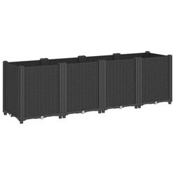 vidaXL plantekasse 160x40x53 cm PP sort