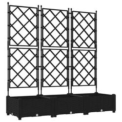 vidaXL Have Blomsterkrukke 3 pcs Sort 120 x 40 x 125,5 cm Stål