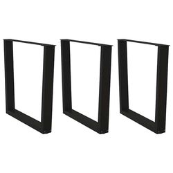 vidaXL spisebordben V-formet 3 stk. sort 90 x (72-73,3) cm stål