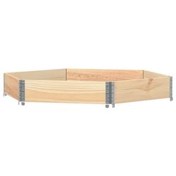 vidaXL højbed 160x160 cm massivt fyrretræ sekskantet