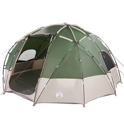 vidaXL Camping telt med tag Grøn 475 x 475 x 235 cm Polyester
