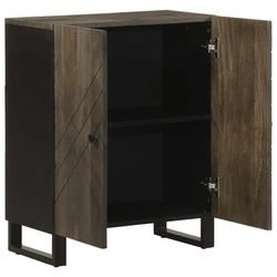 vidaXL skænk 60x33x75 cm massivt mangotræ sort