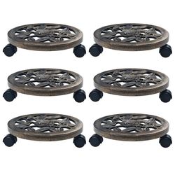 vidaXL plantevogne 6 stk. 30 cm plastik bronzefarvet