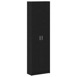 vidaXL Garderobeskab med dør Sort eg 55 x 25 x 189 cm Konstrueret træ