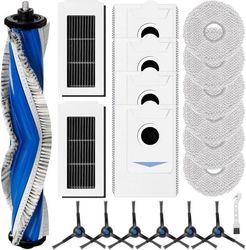 Tilbehørssæt til ECOVACS DEEBOT X5 Omni robotstøvsuger med 1 rullebørste, 2 HEPA-filtre, 6 moppeklude, 4 støvposer