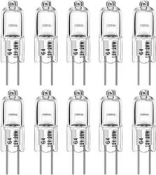 G4 20W 12V T3 JC Typ 2-polig halogenlampsockel för belysning under skåp (10-pack)