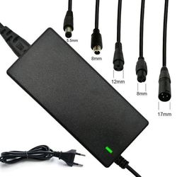 Lader til elektrisk sparkesykkel, 42V 2A med 5 kontakter for elektrisk sparkesykkel