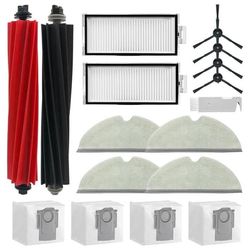 Kompatibel med Roborock Q8 Max, Q8 Max+, Q5 Pro, reservedeler, tilbehør, hovedsidebørste, HEPA-filter, støvpose