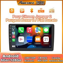 AWESAFE Autoradio Android 13 til Fiat Ducato (2006-2015) 6Go+128Go 9'' Touchskærm Bluetooth Carplay Android Auto GPS WiFi