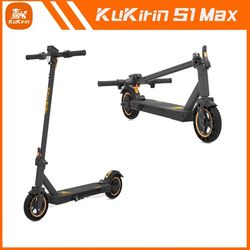 KuKirin S1 Max Elscooter för vuxna 350W motor 8-tums däck 36V 10,4Ah batteri, IP54 vattentät hopfällbar elscooter