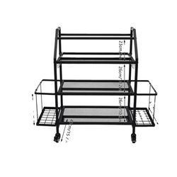 Håndvægtsopbevaringsstativ, 3-niveau design, 300 lbs kapacitet,Sort