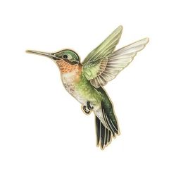 Broche - Nål - Fugl - Kolibri